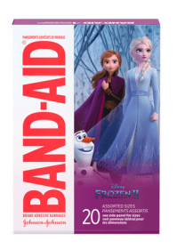 BAND-AID Sterile Adhesive Individually Wrapped Bandages for Kids Featuring Disney Frozen Characters
