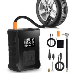 150PSI Cordless Tire Inflator with Car Charger Digital Air Compressor with LED Light Emergency Power Bank for Cars Motorcycles Bicycles Balls