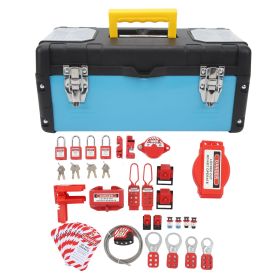47 Pieces Lockout Tagout Kit Industrial Equipment Safe Locks Electrical Security Padlocks Combination Set (Option: as picture)