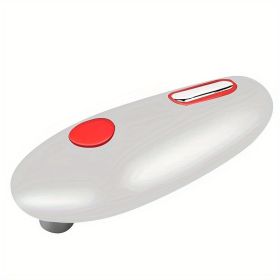 1pc Electric Can Opener; Automatic Safety Can Opener With One Contact; Restaurant Battery Operated Handheld Can Openers (Color: GRAY)