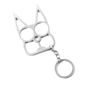 Personalized Mini Self Defense Keychains Suitcase Set Custom Combo Available (Color: White, style: Double Finger Snap)