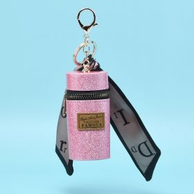 Personalized Mini Self Defense Keychains Suitcase Set Custom Combo Available (Color: Pink, style: Lipstick Bag)