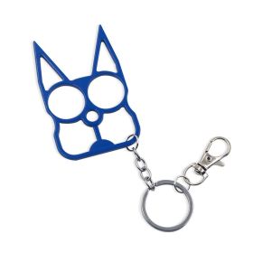 Personalized Mini Self Defense Keychains Suitcase Set Custom Combo Available (Color: Blue, style: Double Finger Snap)