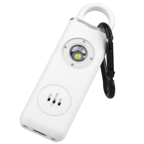 Rechargeable Personal Safety Alarm Portable 130dB Self-defense Siren with Strobe Light LED Light Carabiner Rechargeable Personal Safety Alarm Portable 130dB Self-defense Siren with Strobe Light LED Light Carabiner